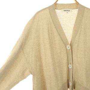ENFOLD 23SS HEXAGON CARDIGAN カーディガン ニット Vネック 38 ベージュ /DF OS