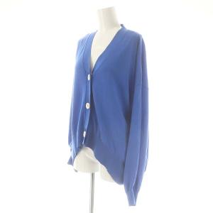 ENFOLD 23SS HEXAGON CARDIGAN カーディガン 長袖 38 M 青 ブルー /SY OS