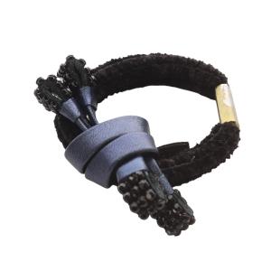 ドレスポニー ヘアゴム 黒 ブラック 紺 ネイビー /SR23