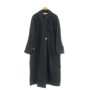 シャンブレー ライトトレンチコート ステンカラーコート ロング 36 ネイビー /MY OS