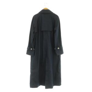 DRESSTERIOR シャンブレー ライトトレンチコート ステンカラーコート ロング 36 ネイビー /MY OS