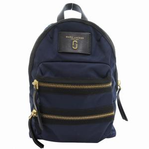 NYLON BIKER リュックサック デイパック ナイロン ロゴ 紺 ネイビー /FF