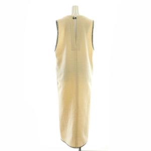 Plage 23SS GIOLICA ステッチ V/N ワンピース マキシ ロング F アイボリー /AT OS