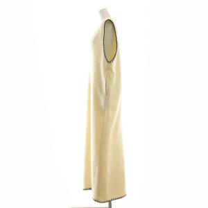 Plage 23SS GIOLICA ステッチ V/N ワンピース マキシ ロング F アイボリー /AT OS