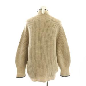 Spick&Span ミドルゲージ畦ラインビッグタートル ニット セーター 長袖 F 茶 ブラウン /AT OS