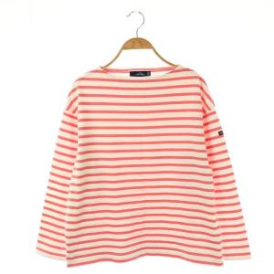 OUESSANT LOOSE/ウェッソン ルーズ トップス カットソー ボーダー XS ピンク 白 /MI