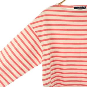 SAINT JAMES OUESSANT LOOSE/ウェッソン ルーズ トップス カットソー ボーダー XS ピンク 白 /MI
