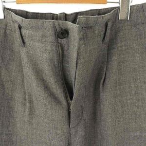 Spick&Span ハイブリッドダブルクロスワンタックパンツ ジッパーフライ 38 グレー /DO OS