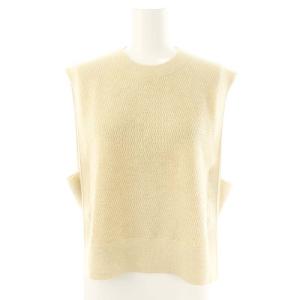 C/C KNIT THERMAL CROPPED VEST ニットベスト プルオーバー ベージュ /HK