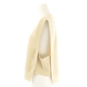 HYKE C/C KNIT THERMAL CROPPED VEST ニットベスト プルオーバー ベージュ /HK