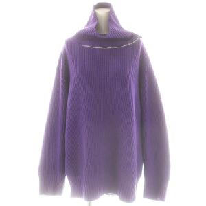 23AW high neck zip knit 3 パープル