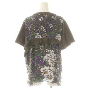 sacai 23SS Floral Print T-shirt 3 チャコールブラウン