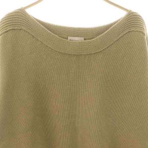 MONCLER GIROCOLLO TRICOT ボートネックコットンニットプルオーバー M ベージュ