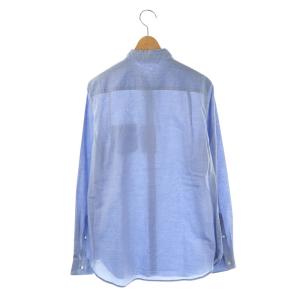 MUSE de Deuxieme Classe シャンブレーチビエリシャツ 長袖 バンドカラー F 青 ブルー 22050520503010 /AT OS