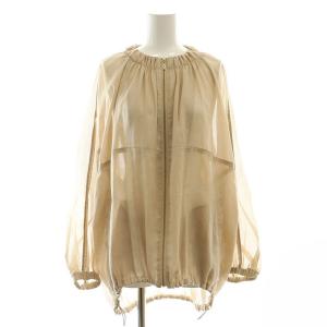 リネンライクシアーギャザーブルゾン シースルー F ベージュ 23011240105020 /AT OS