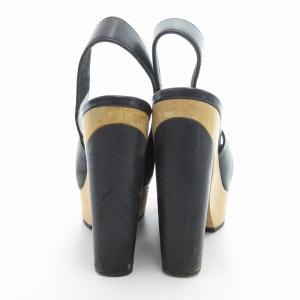 PIERRE HARDY バックストラップサンダル ウェッジソール ハイヒール 茶 ブラウン 黒 ブラック /UO SH