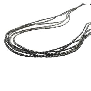 ANN DEMEULEMEESTER 5連ZIPチェーンネックレス シルバー色 /YO8 SH