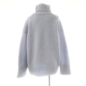 GALERIE VIE ファインウール ハイネックプルオーバー ニット セーター 長袖 S ライトブルー /DF OS