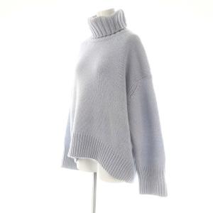 GALERIE VIE ファインウール ハイネックプルオーバー ニット セーター 長袖 S ライトブルー /DF OS