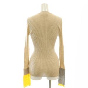 ENFOLD Soft Wool Rib ニット カットソー 長袖 38 ベージュ /AT OS