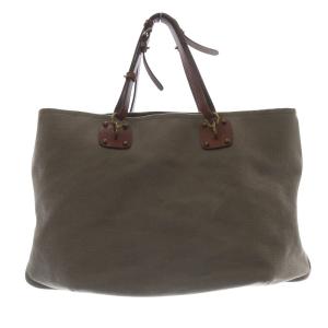 BOTTEGA VENETA キャンバス トートバッグ ハンドバッグ 茶色 ブラウン /SR26 OH