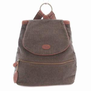リュックサック デイパック キャンバス 茶 ブラウン /AE