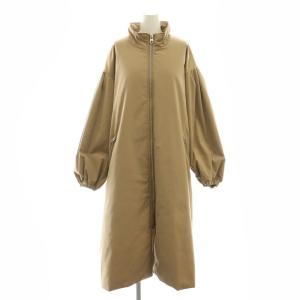 中綿ボリュームスリーブロングコート 38 ベージュ /MI OS