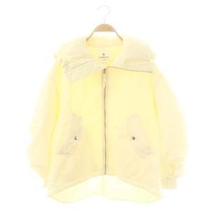 近年モデル 撥水加工 ビックカラー中わたMA-1ブルゾン 38 アイボリー /ES OS