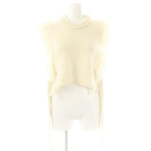 23AW 11332 Fringe Sweater Vest ベスト ニット フリンジ アイボリー /ES
