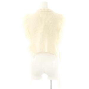 HYKE 23AW 11332 Fringe Sweater Vest ベスト ニット フリンジ アイボリー /ES