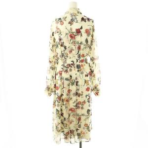 Lois CRAYON 花柄 シャツワンピース シアー M クリーム色 マルチカラー /CX OS