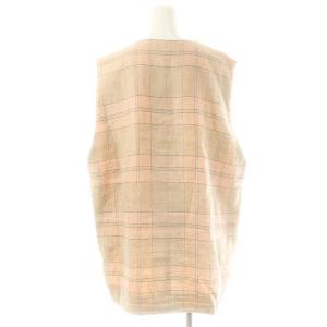 near.nippon リネン ベスト プルオーバー チェック 36 ピンク /AT OS