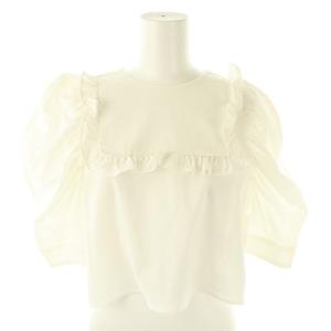 23SS ミニパフブラウス フリル プルオーバー 36 オフホワイト /CX OS