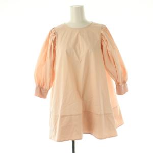 ハーフスリーブ ランタンAラインブラウス プルオーバー F ピンク /HK OS