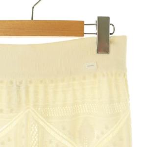 CHANEL 04S レース編み ニットスカート 36 アイボリー