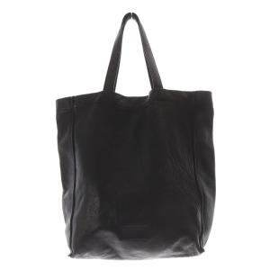 レザー リボン トートバッグ ハンドバッグ ポーチ付き 黒 ブラック /SR37