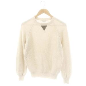 ラグランスリーブニット セーター S オフホワイト