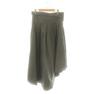 BRUNELLO CUCINELLI ラップスカート ロング フレア USA6 チャコールグレー /DO OS