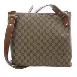 GUCCI GGスプリーム シェリーライン ショルダーバッグ ブラウン 246412
