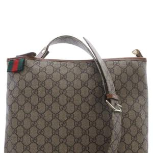 GUCCI GGスプリーム シェリーライン ショルダーバッグ ブラウン 246412