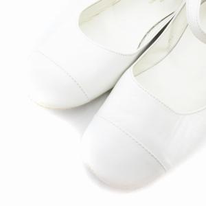 Tao メリージェーン シューズ フラット ストラップ レザー 24.5cm 白 ホワイト /HO AA