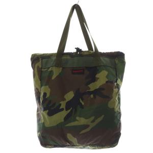 迷彩 カモフラ トートバッグ ハンドバッグ ロゴ 緑 カーキ /SR1