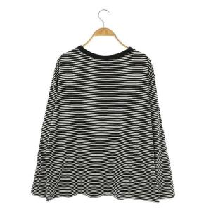 Framework 23AW MINIボーダープルオーバー カットソー 長袖 ブラック /HK OS