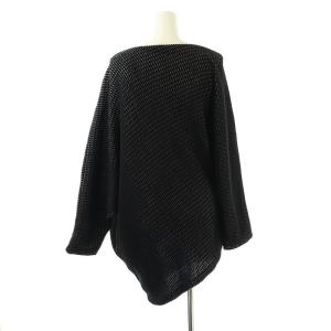 ISSEY MIYAKE ドルマンスリーブアシンメトリートップス ニット セーター 2 ブラック IM74KN501 /DF OS