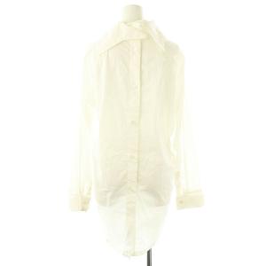ISSEY MIYAKE 24SS シャツ ブラウス 長袖 プルオーバー コットン混 2 オフホワイト /NR OS