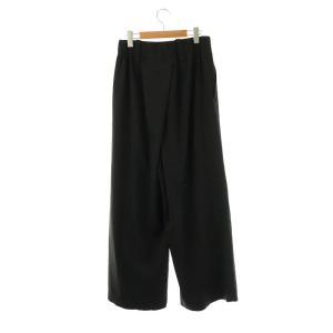 ISSEY MIYAKE ハイウエストタックワイドパンツ 2 ブラック IM21FF525