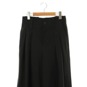 ISSEY MIYAKE ハイウエストタックワイドパンツ 2 ブラック IM21FF525