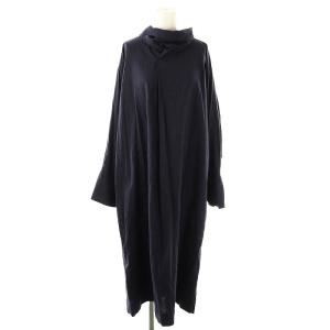 24AW IM43FH452 コットン長袖ワンピース 2 紺 ネイビー /NR OS