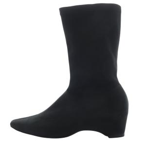ISSEY MIYAKE ブーツ ショート インヒール スエード 39 ブラック /YO13