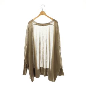 MUSE de Deuxieme Classe 23SS shake code ショートカーディガン ニット グレージュ /DF OS